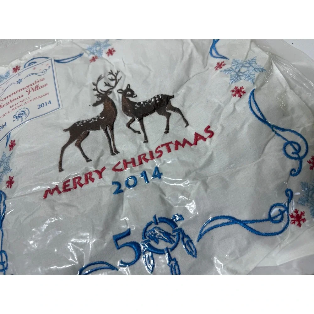 Billy Mills 50th Gold Medal Anniversary Commemorative‎ Christmas Pillow 2014